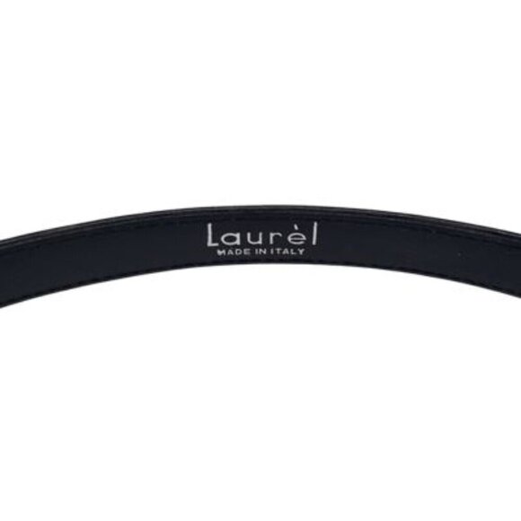 Rare Vintage 'Laurel' Leather Belt with a 2 Piece Sliding Buckle and Chain - Picture 5 of 6